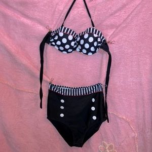 Retro 50’s style high waisted bikini, size medium